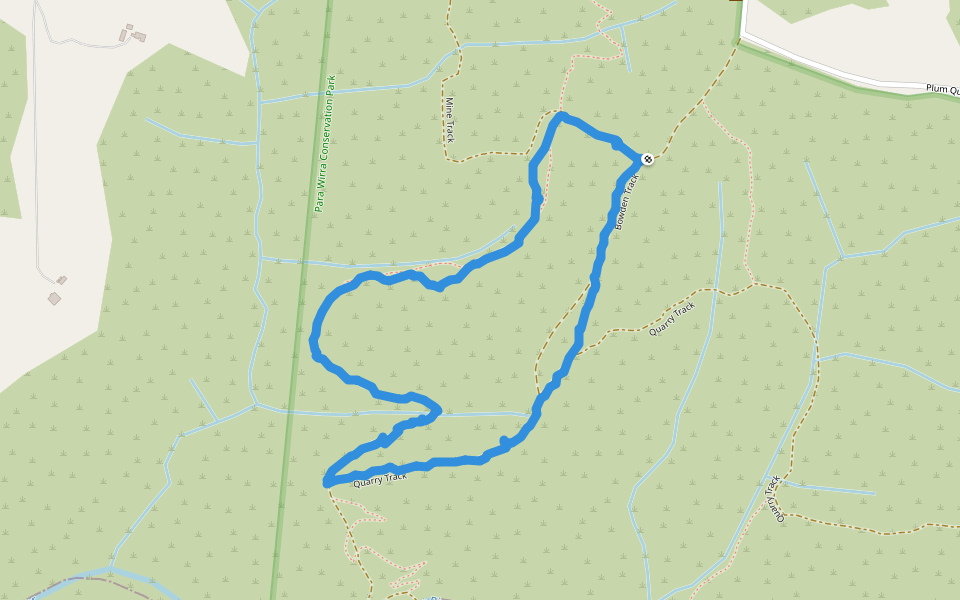 Bowden Track walking route map in Barossa Goldfields