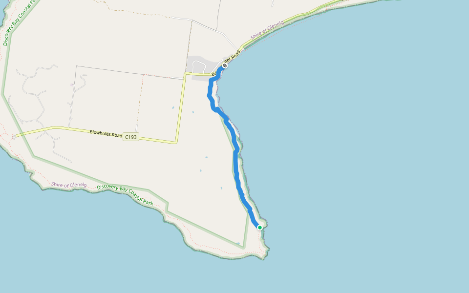 Great South West Walk walking route map in Cape Bridgewater