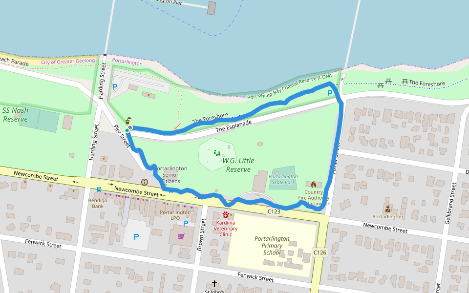 W.G. Little Reserve Walking And Running Trail Portarlington, Victoria