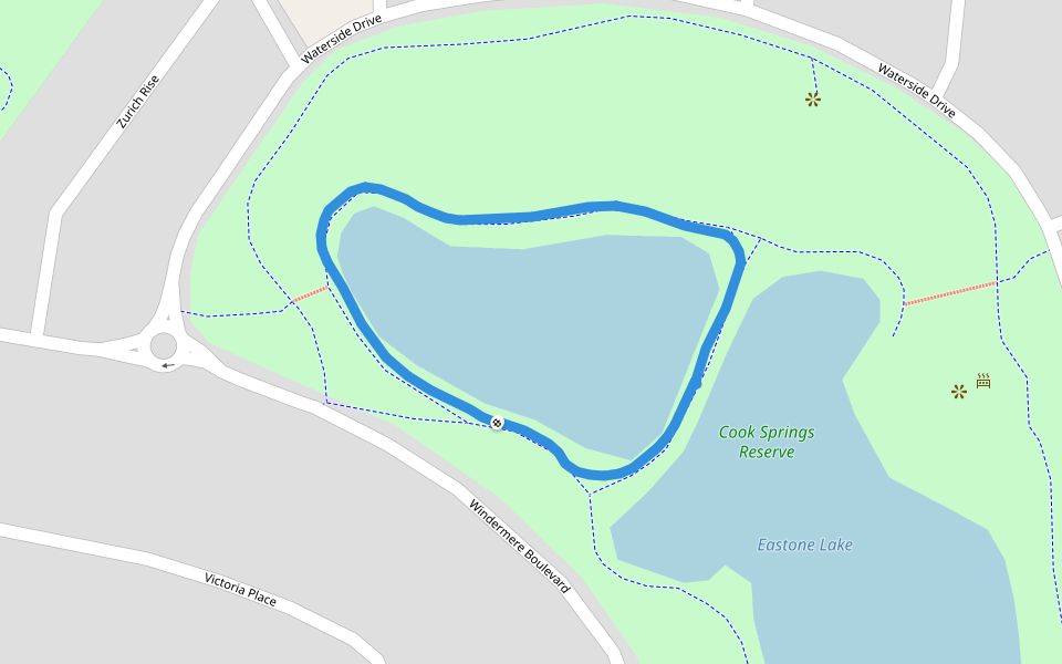 Cook Springs Reserve walking route map in Pakenham