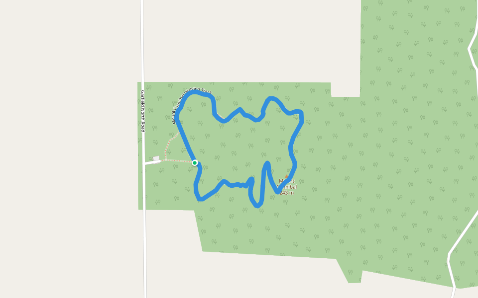 Mount Cannibal Walking Track walking route map in Garfield North