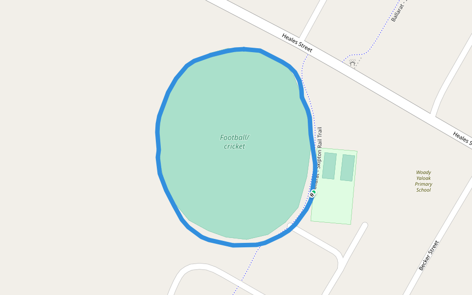 Football/cricket walking route map in Smythesdale