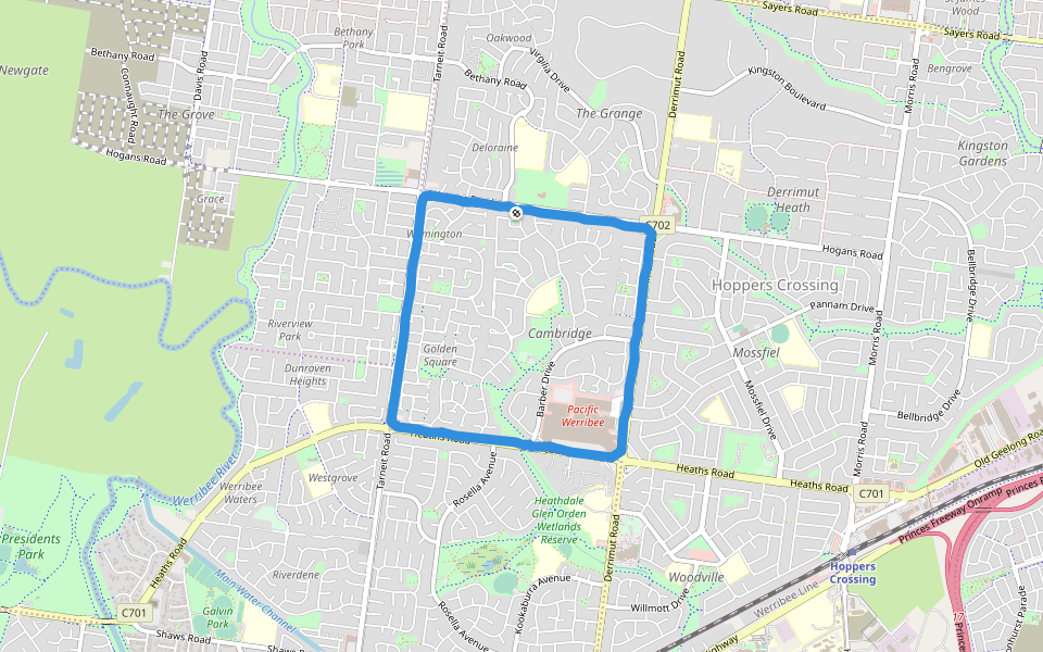 Wyndham Park Walking and Running Melbourne, Victoria, Australia Pacer