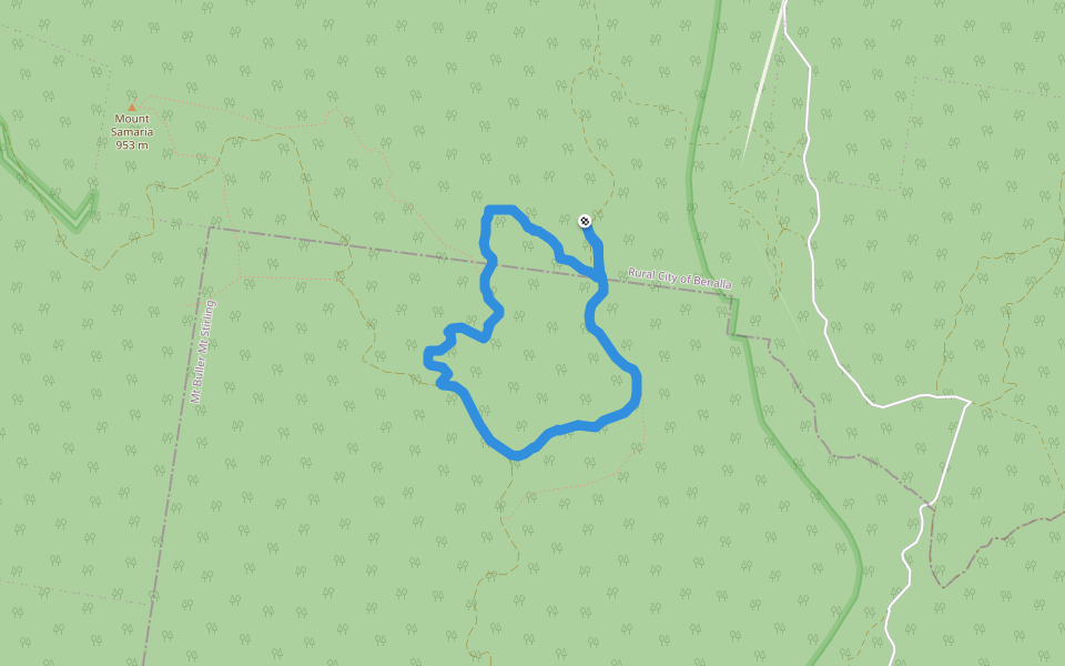 Samaria Track walking route map in Bridge Creek