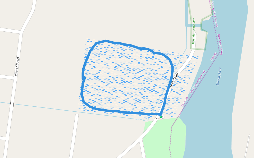 Murray River walking route map in Swan Hill