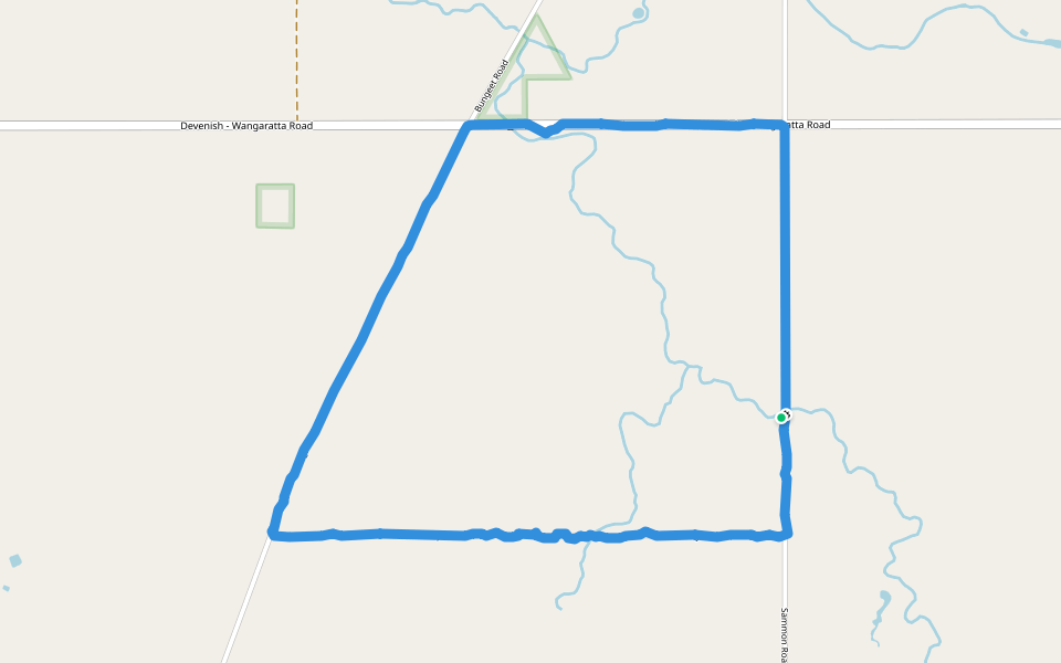 Peaceful Three Bridges Farmland Walk walking route map in Thoona