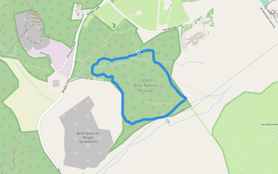 Callum Brae Nature Reserve walking route map in Symonston