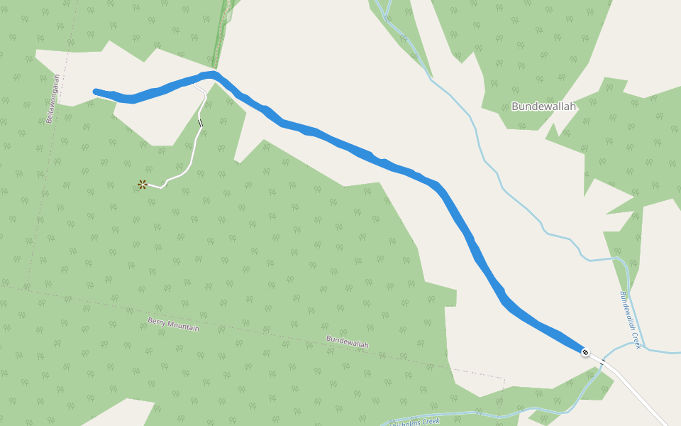 Bundewallah Reserve Walking Track walking route map in Bundewallah