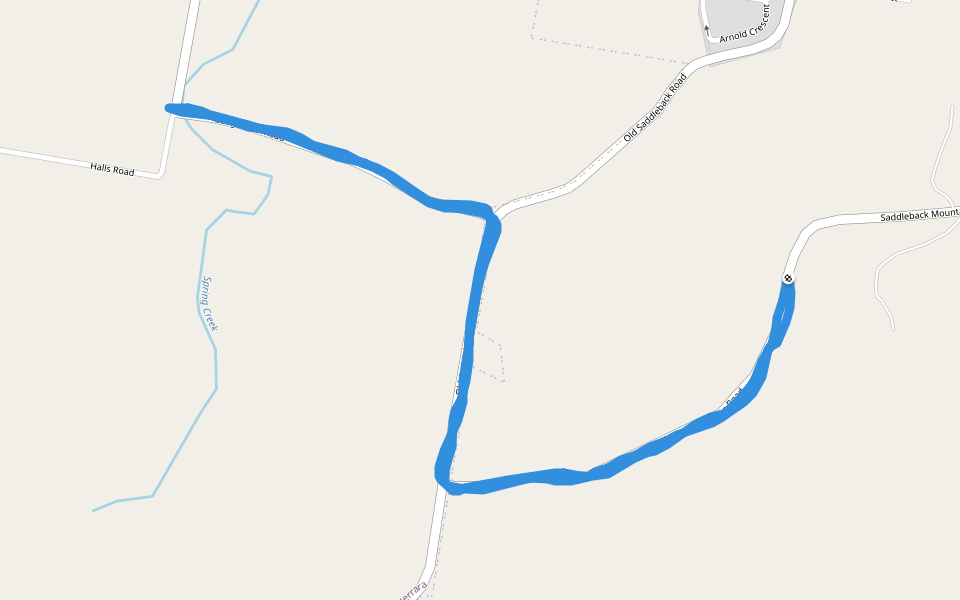 Spring Creek walking route map in Kiama
