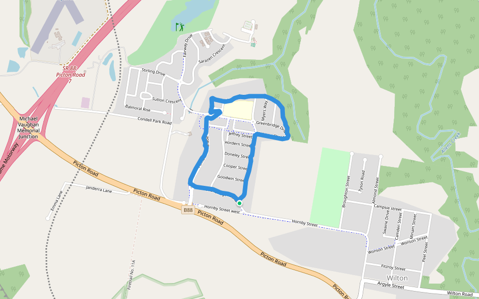 Wilton Public School walking route map in Wilton