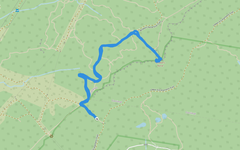 Brokers Nose walking route map in Tarrawanna