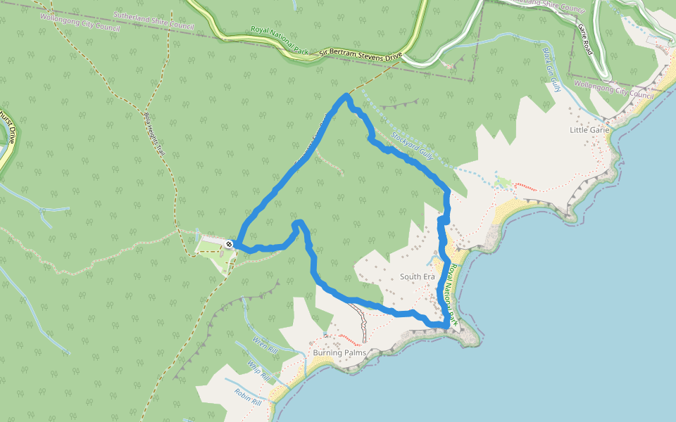 South Era walking route map in Lilyvale