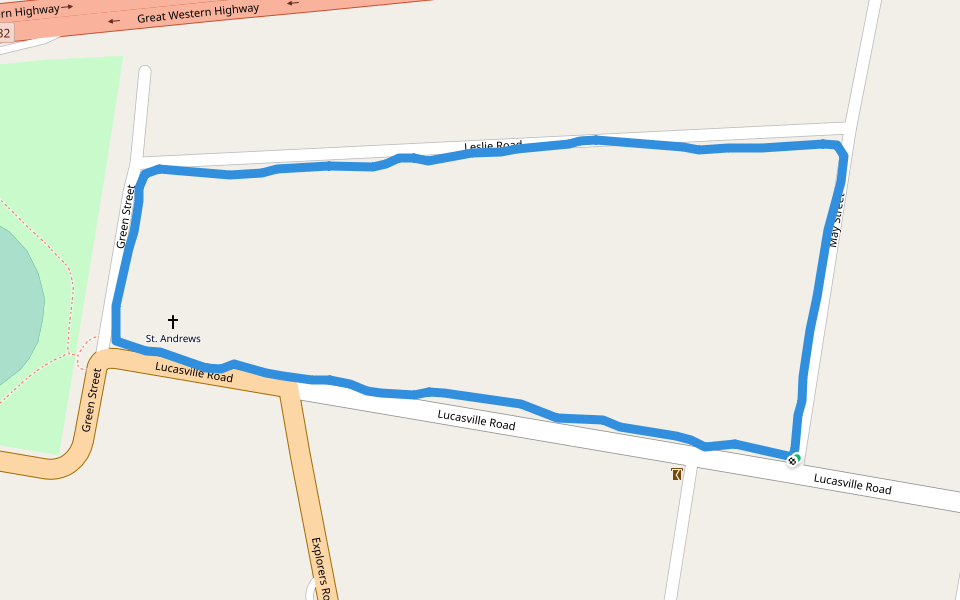 Glenbrook Park walking route map in Glenbrook