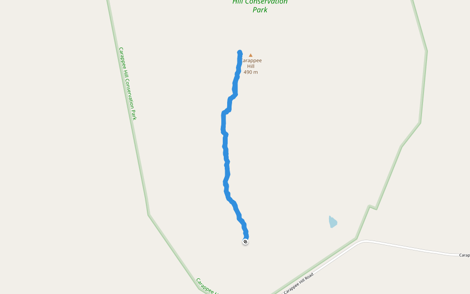 Carappee Hill walking route map in Darke Peak