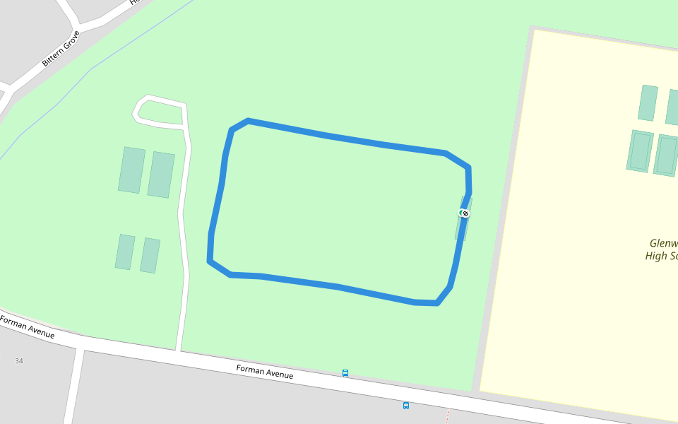 Glenwood Reserve walking route map in Glenwood