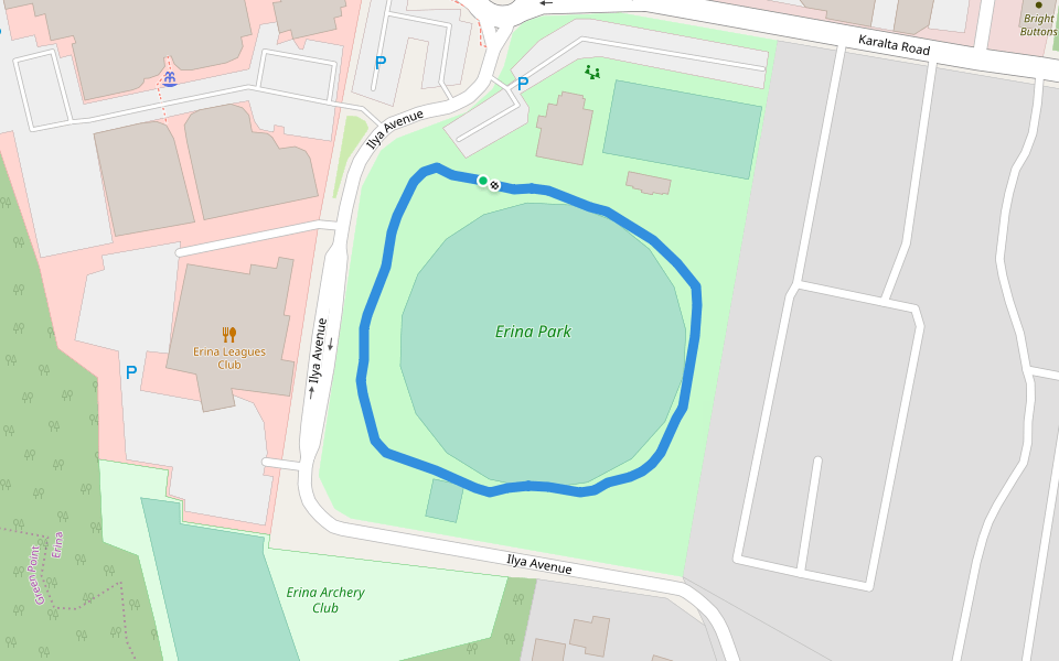 Erina Park walking route map in Erina