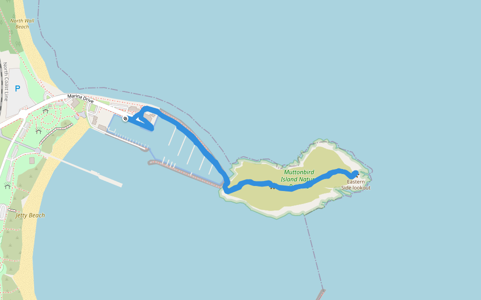 Eastern Side lookout walking route map in Coffs Harbour
