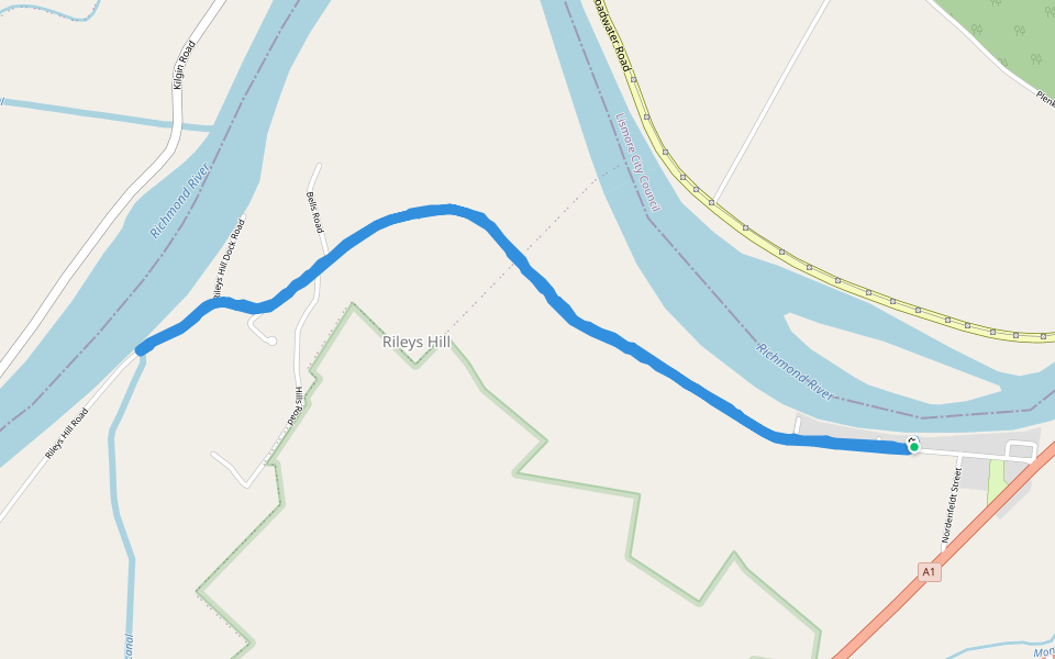 Beautiful living area walking route map in Broadwater