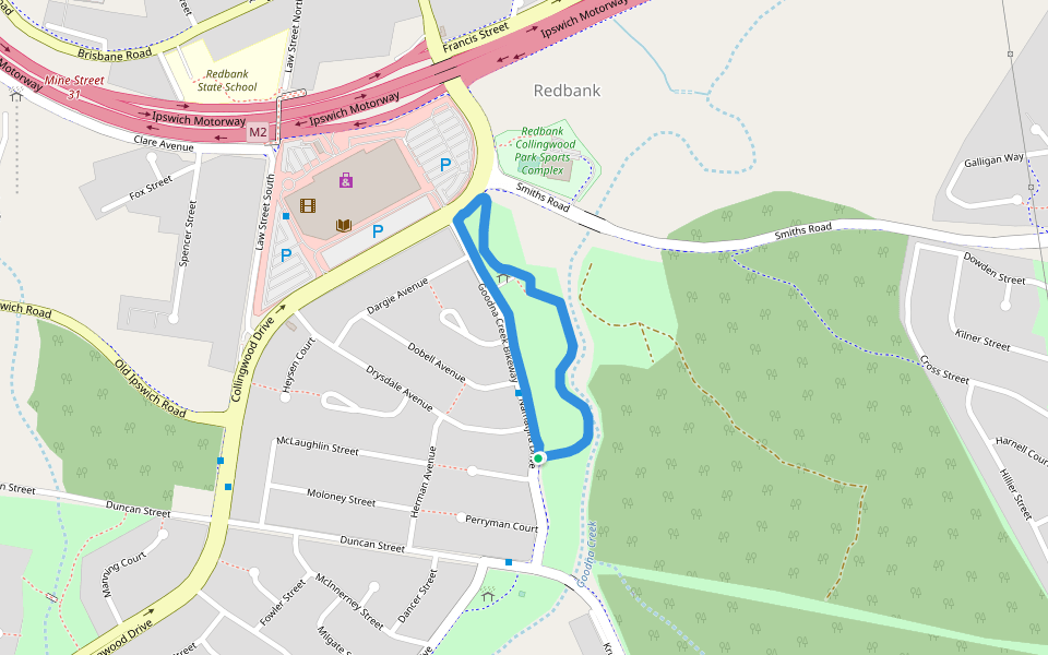 Goupong Park walking route map in Collingwood Park