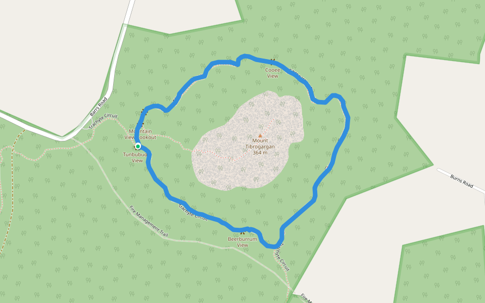 Mount Tibrogargan walking route map in Glass House Mountains