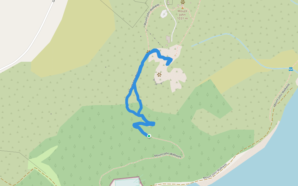 Mount John Walkway walking route map in Lake Tekapo