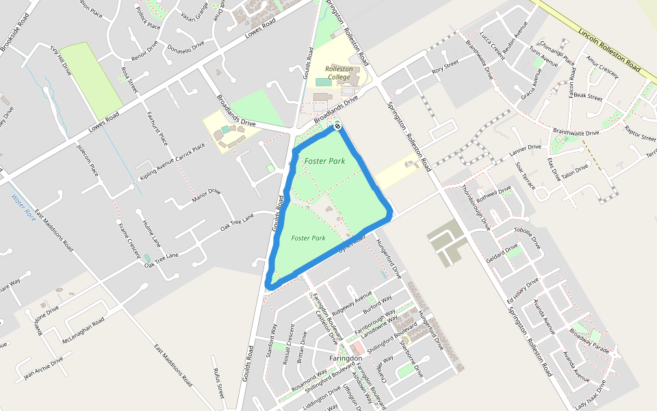 Foster Park Walking and Running Rolleston, Canterbury Region, New