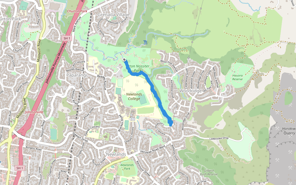 Lawson's Track to Bushland Grove and Mark Avenue