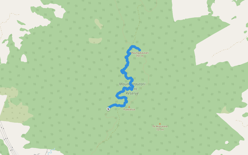 Maungatautari walking route map in Maungatautari
