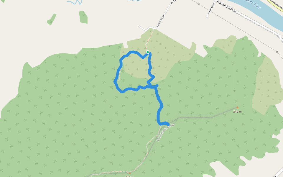 Northern Lookout walking route map in Huntly