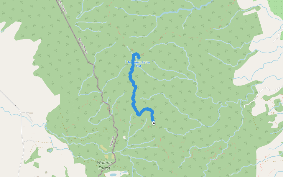 North-South Track walking route map in Katikati