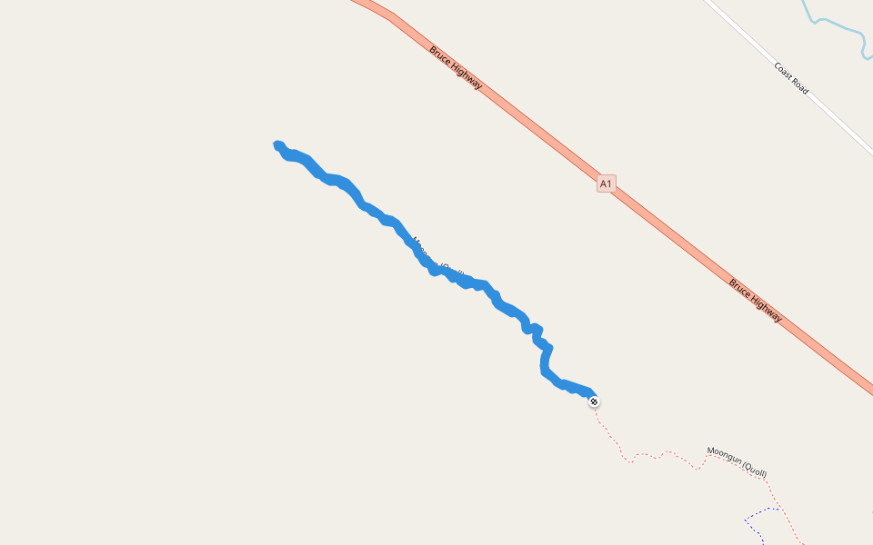 Moongun (Quoll) walking route map in Julago