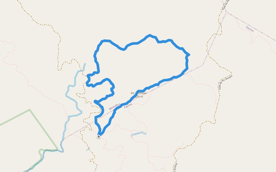 Pic Monnier walking route map in Farino