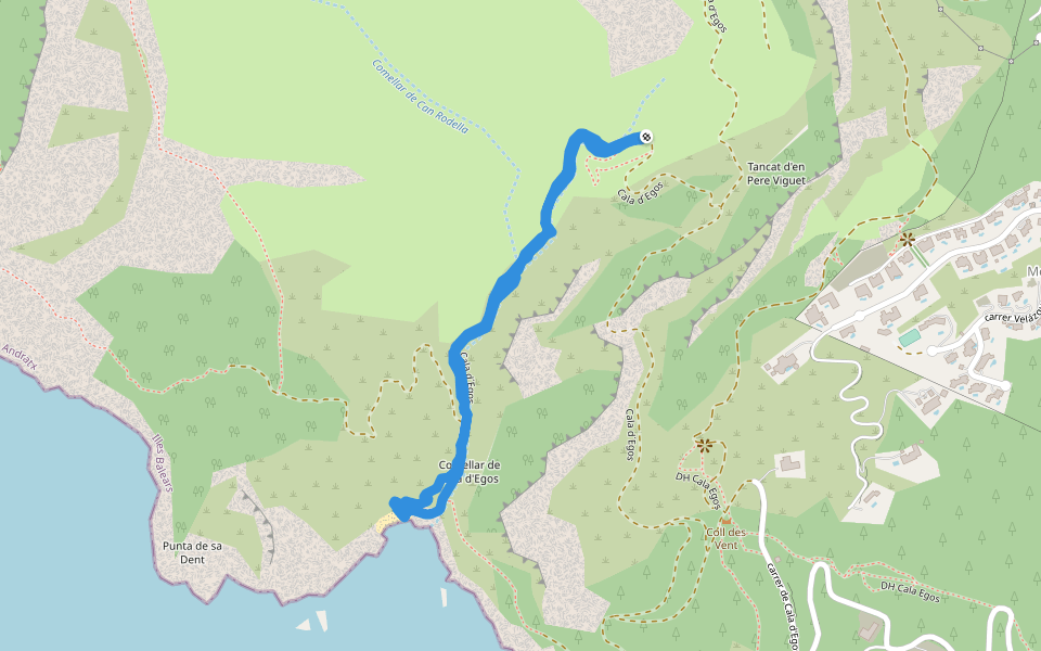 DH Cala Egos walking route map in Andratx
