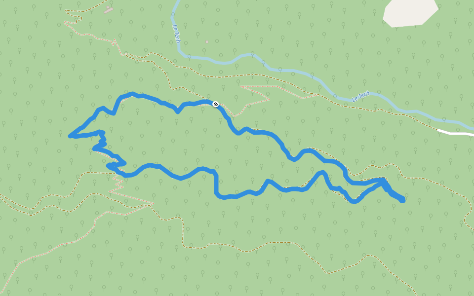 Can Torre Fabes walking route map in Prats-de-Mollo-la-Preste