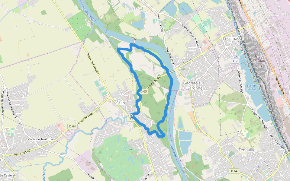 Orillas del Garona Sendero Seilh, Alto Garona, Francia Pacer