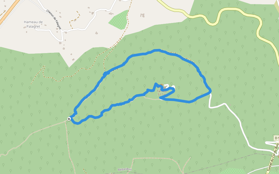 Pic de Tantajo walking route map in Bédarieux