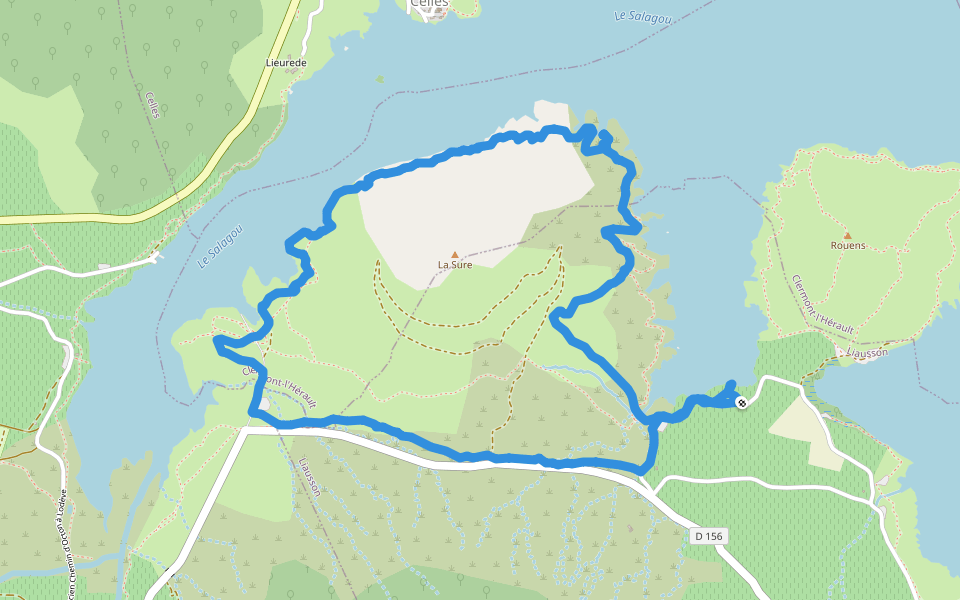 La Sure walking route map in Liausson