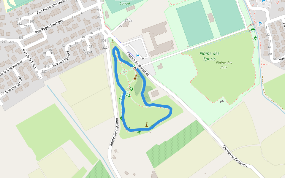 Parc paysager de Mauguio walking route map in Mauguio