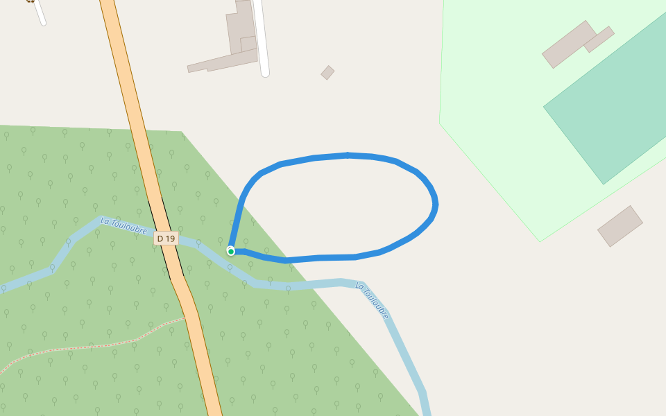 Étang de Canebiere walking route map in Grans