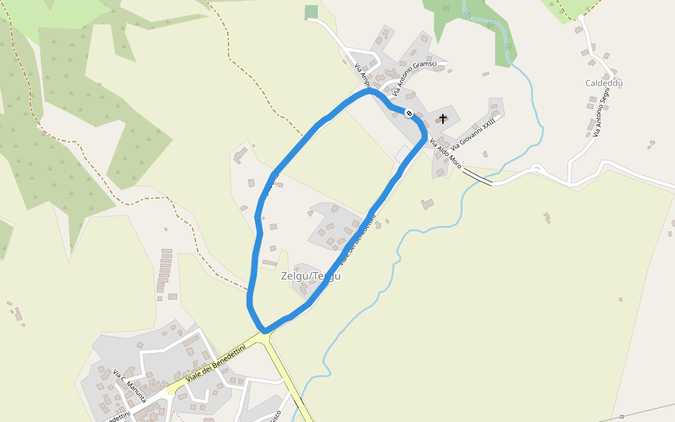 Zelgu/Tergu walking route map in Tergu