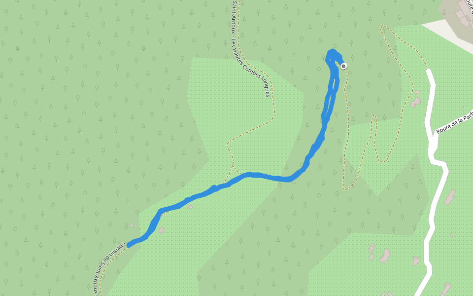 Chemin de Saint-Arnoux - Les Hautes Combes Longues walking route map in Seillans