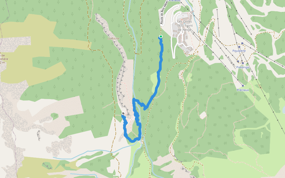 Via Marcelinas des Orres walking route map in Les Orres