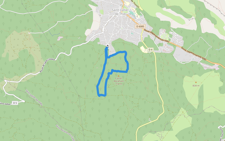 saint vallier 06 walking route map in Saint-Vallier-de-Thiey