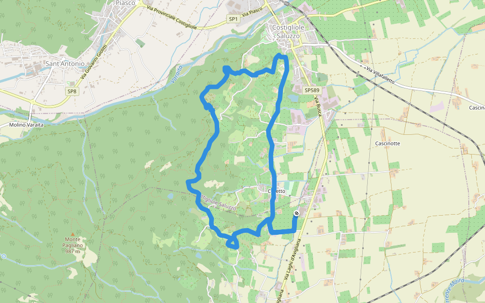 MTB - San Michele walking route map in San Martino