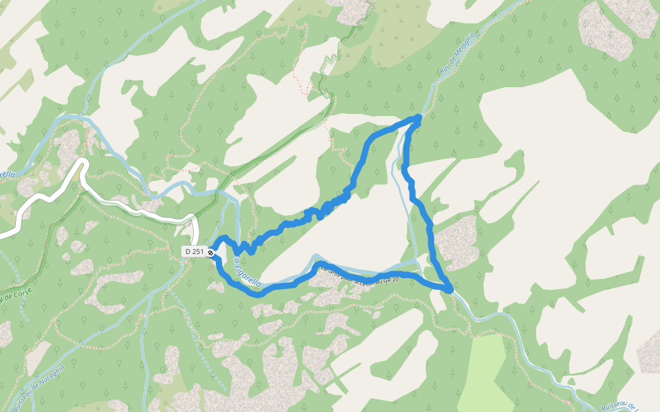 Boucle du Calatoghiu walking route map in Calenzana
