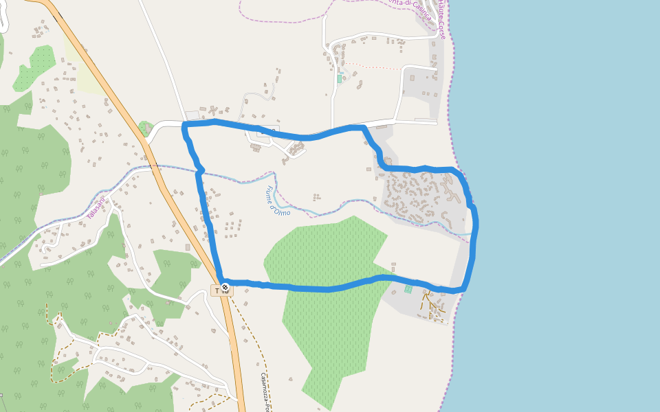 Parc Galea walking route map in Talasani