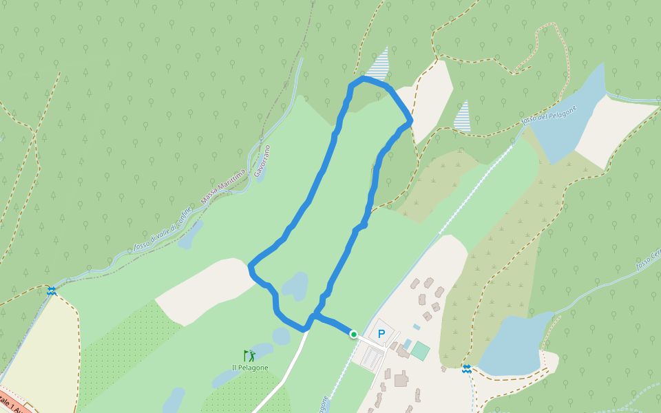 fosso di valle di confine walking route map in Gavorrano