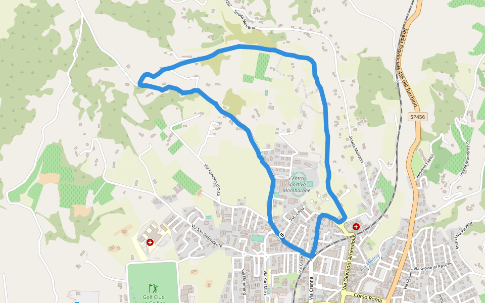 Centro di formazione professionale Alberghiero walking route map in Acqui Terme
