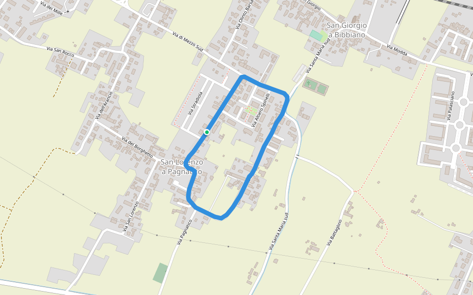 Elementare San lorenzo a Pagnatico walking route map in Cascina