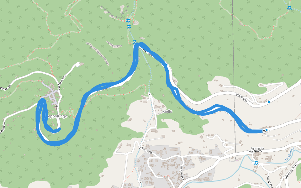 Greppolungo walking route map in Camaiore